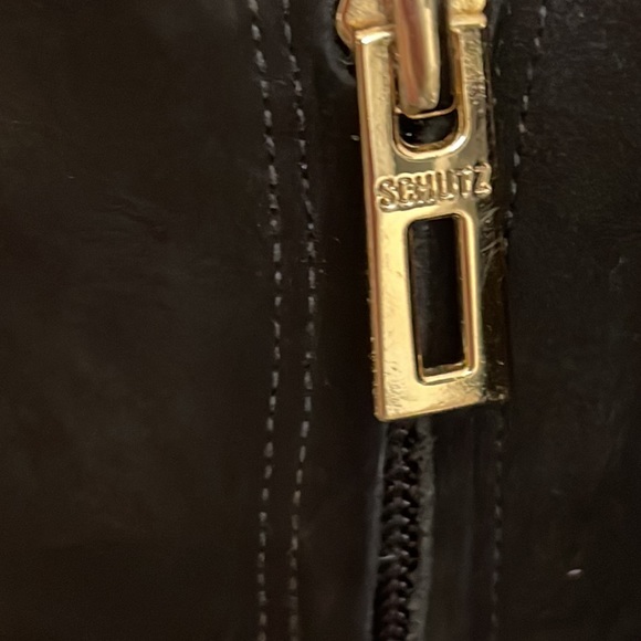 Schutz Suede Black High Heel Booties Size 40 - Picture 2 of 10